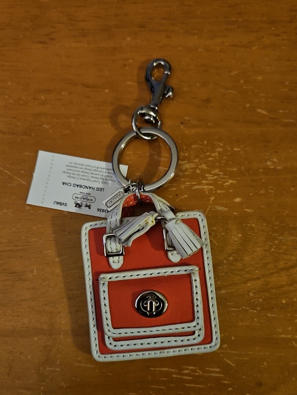 Coach Legacy mini handbag keychain